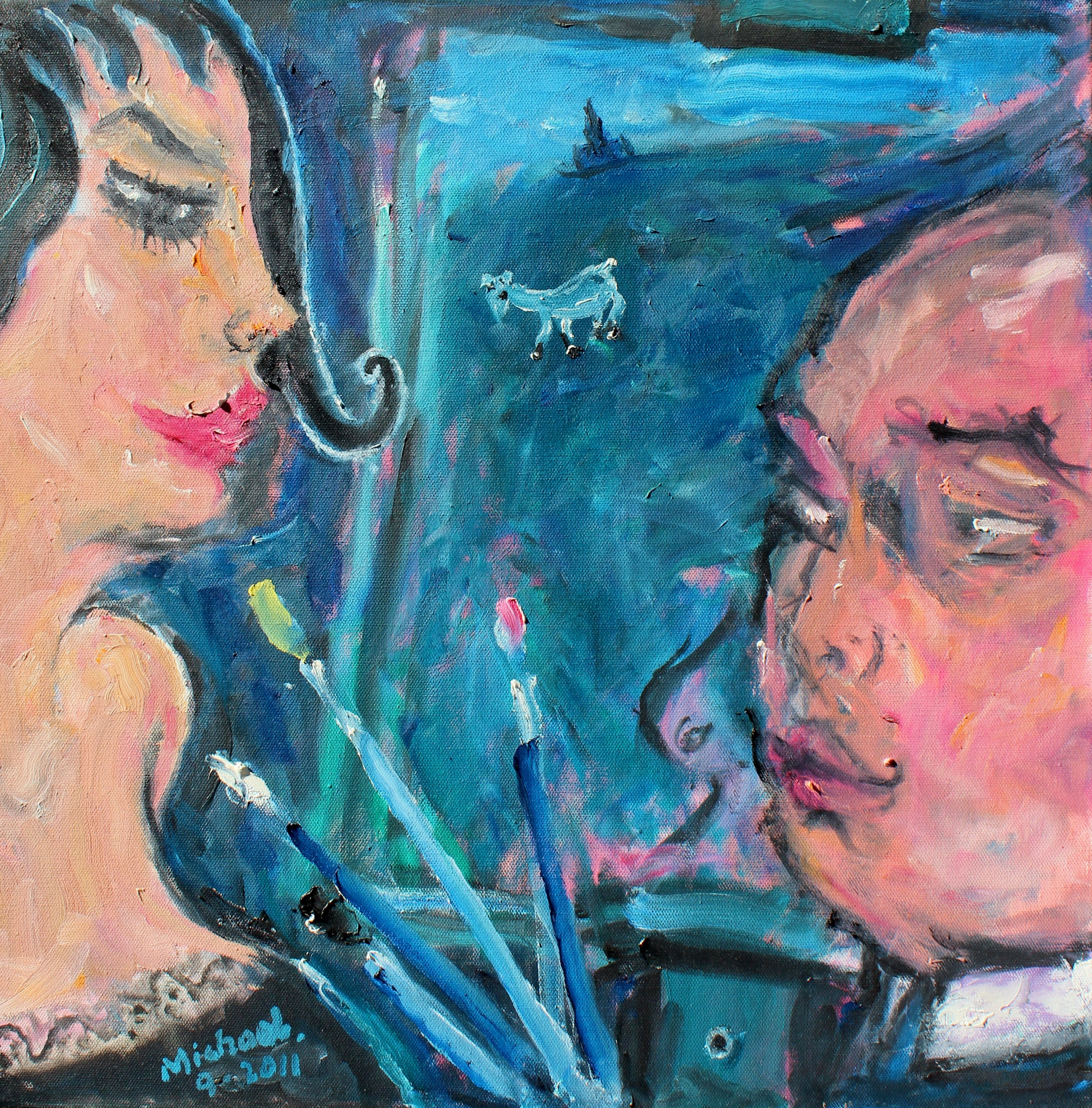 28 Michael Sarjeant - The artist the muse and the goat